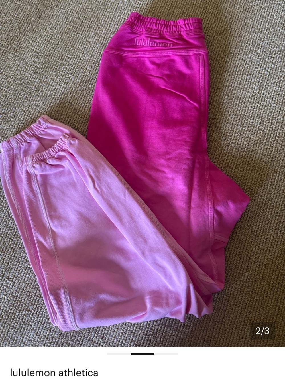 lululemon athletica Sonic Pink ombré joggers